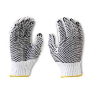 Polkadotted cotton gloves