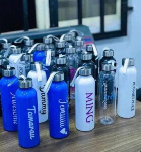 branded bottles